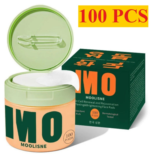 New 100pcs  Korean Skincare Product Anti-aging,dark Spot and Wrinkle Minimizing Toner Pad,]centella,asiatica and Niacinamide