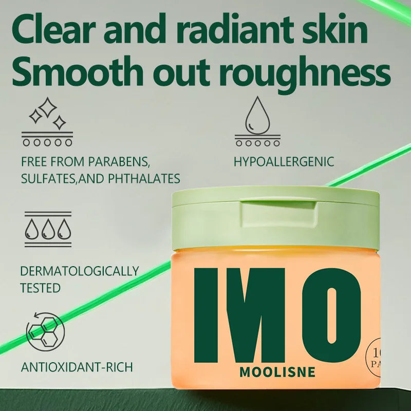 New 100pcs  Korean Skincare Product Anti-aging,dark Spot and Wrinkle Minimizing Toner Pad,]centella,asiatica and Niacinamide